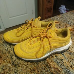 Nike Air Max 97 Women 8 MUSTARD YELLOW 921733-701 Sneakers RARE Mustard Gold